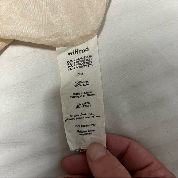 Aritzia Wilfred Silk Sleeveless Tie Waist Racerback Midi Dress Ivory Size Small - Picture 13 of 15